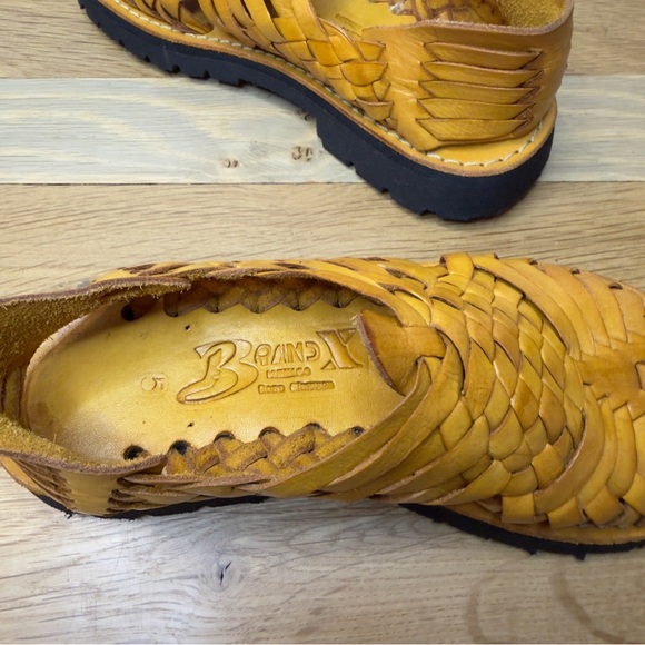 Brand X Huarache Tan Leather Sandals Size 5 NWOT - Picture 5 of 7